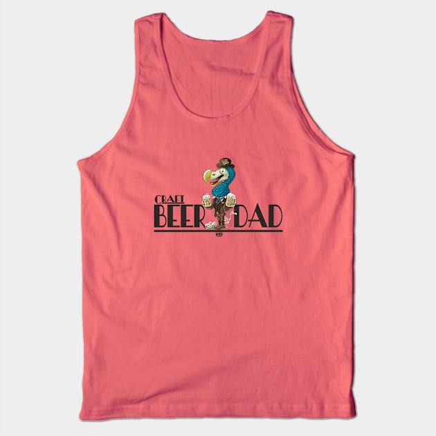 Craft Beer Dodo Bird Dad Tank Top by Mudge